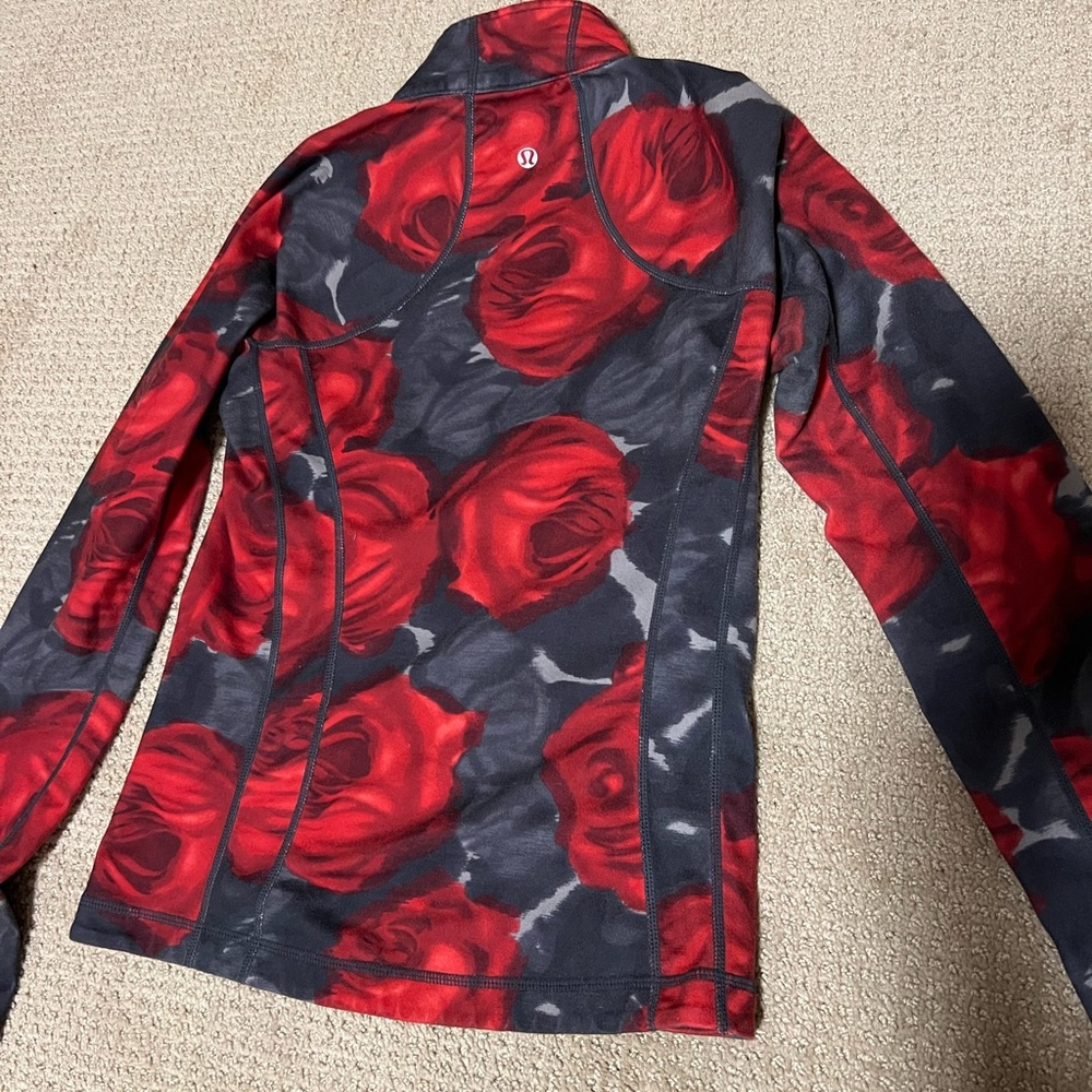 Lululemon Rose Patterned Zip Up - image 1